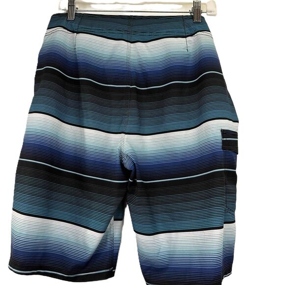 Hang Ten Men's Blue Striped Drawstring Board Shorts Size 34 - Picture 5 of 8